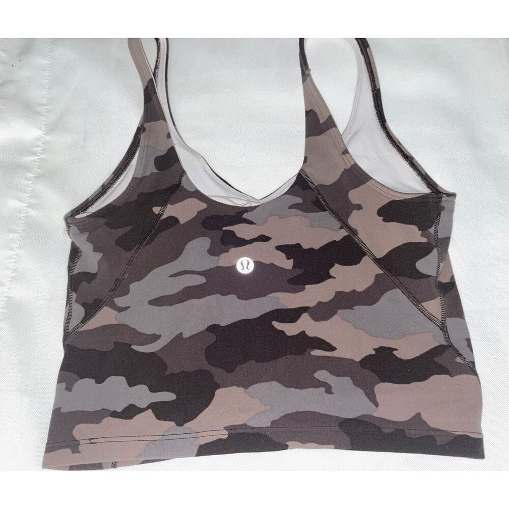 Lululemon Align Tank Top Size 4 Heritage 365 Camo Dusty Bronze Multi Brown